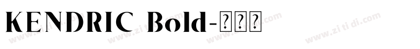 KENDRIC Bold字体转换